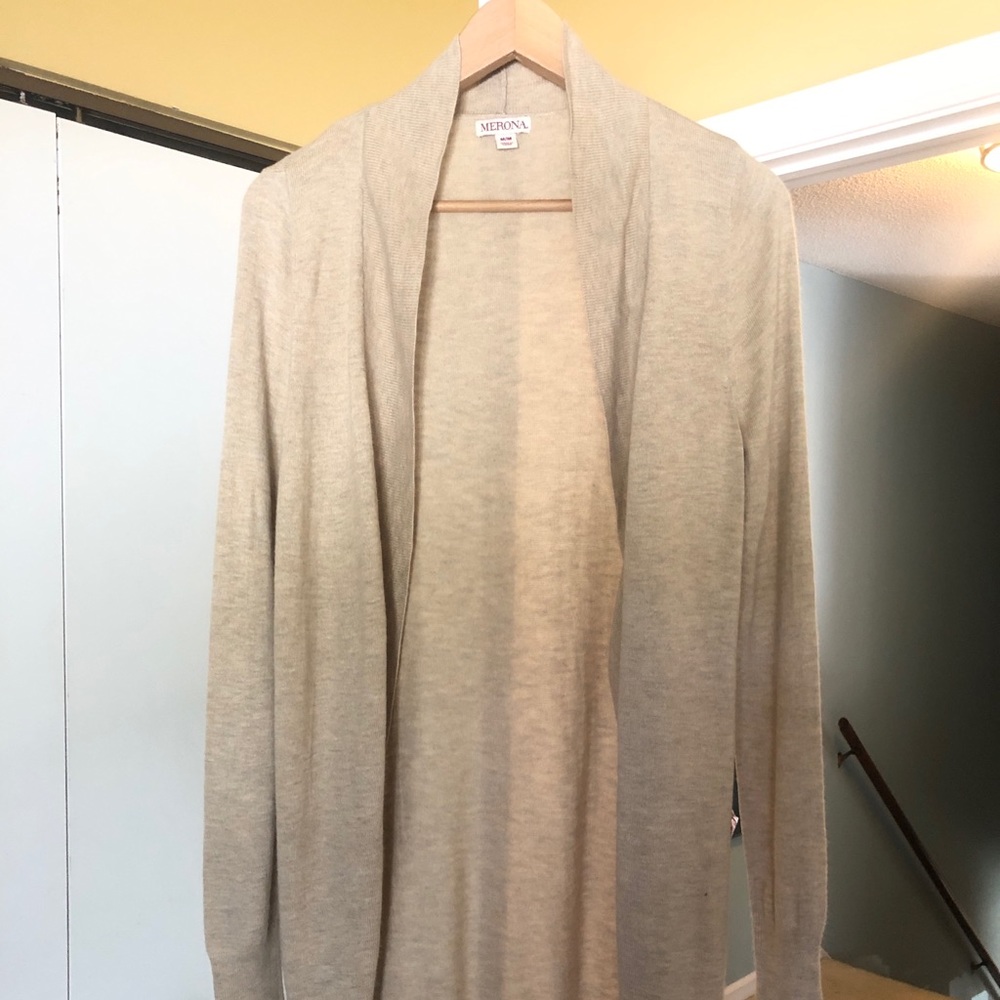 Merona open front cardigan cream M